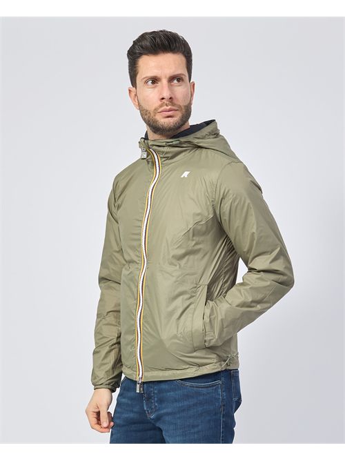 Jack Plus short jacket for men by K-way reversible K-WAY | K2124EW-JAKE PLUSB0R